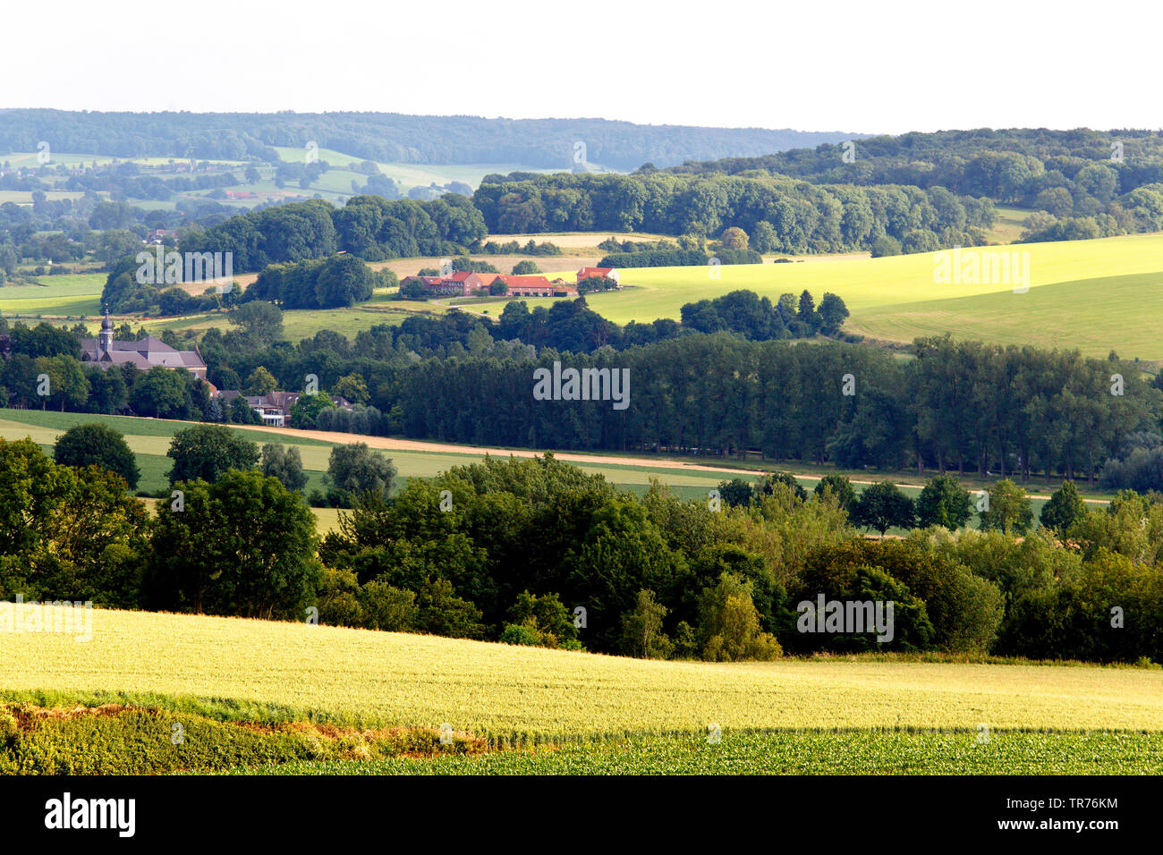 hilly landscape of southern Limburg near Wijlre, Netherlands, Limburg, Eys Wijlre, Gulpen Wittem Stock Photo