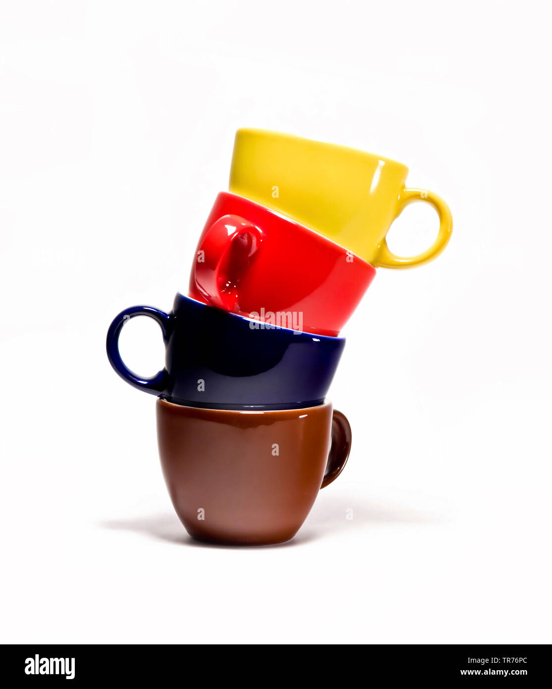 four color coffee cups Stock Photo Alamy