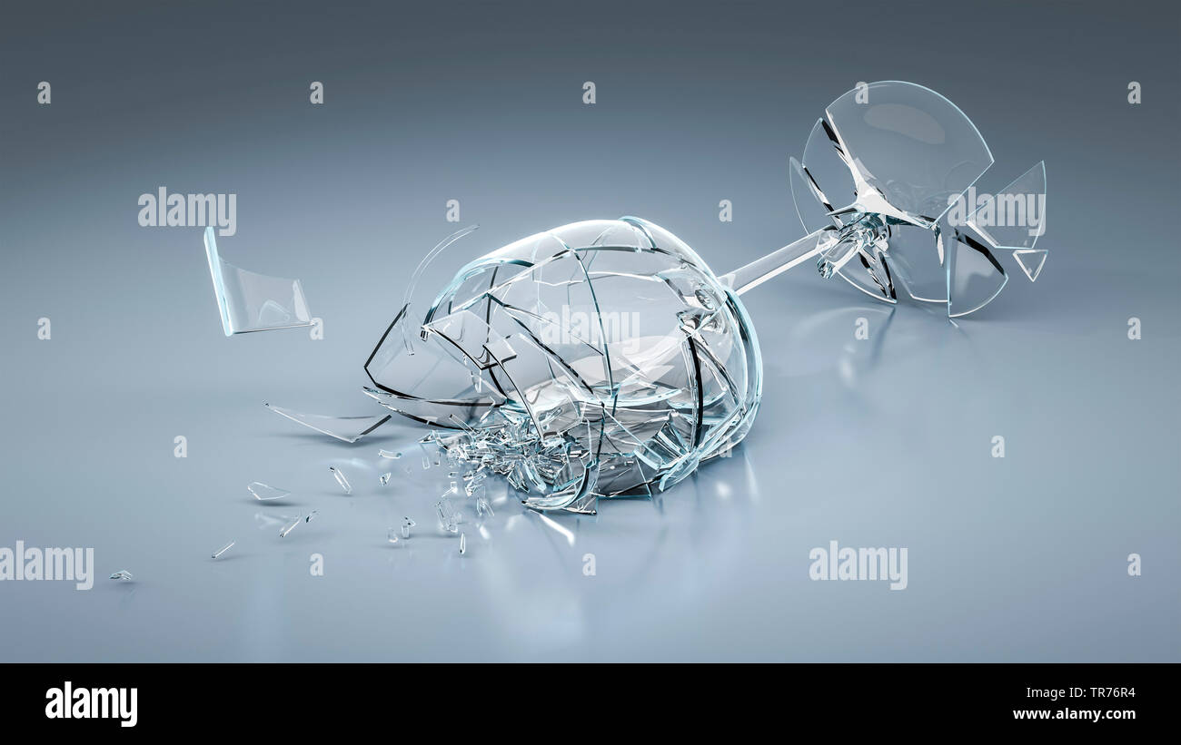 broken vine glass Stock Photo Alamy