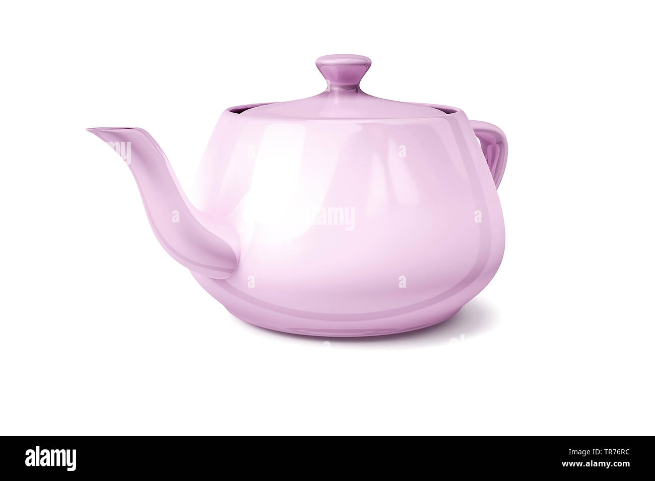 pink tea pot Stock Photo
