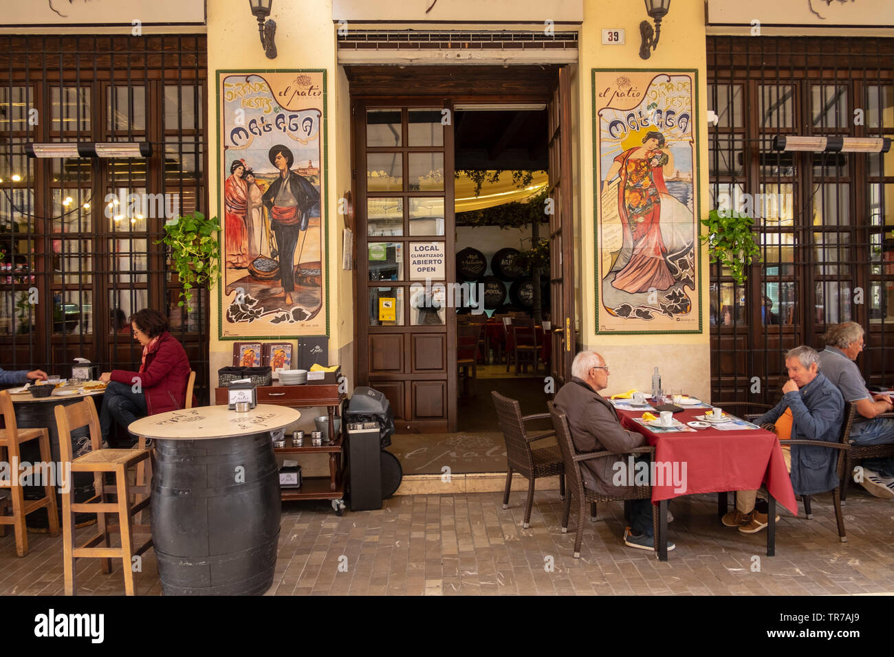 El Patio Bodega Traditional Style Bar In Malaga Spain Stock Photo Alamy