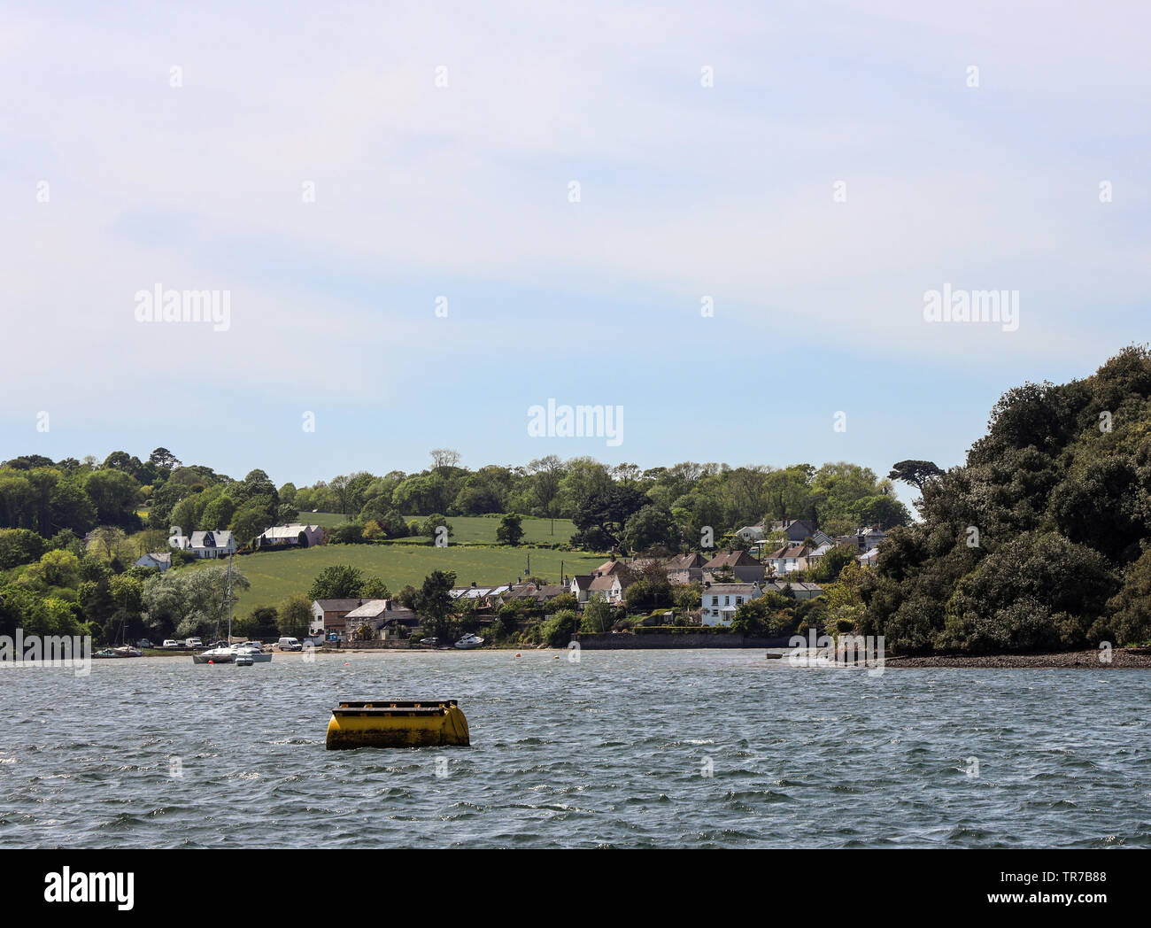 Small hamlet of Wilcove, Torpoint, Cornwall. Small community on the banks of the River Tamar and near to Anthony House Stock Photo