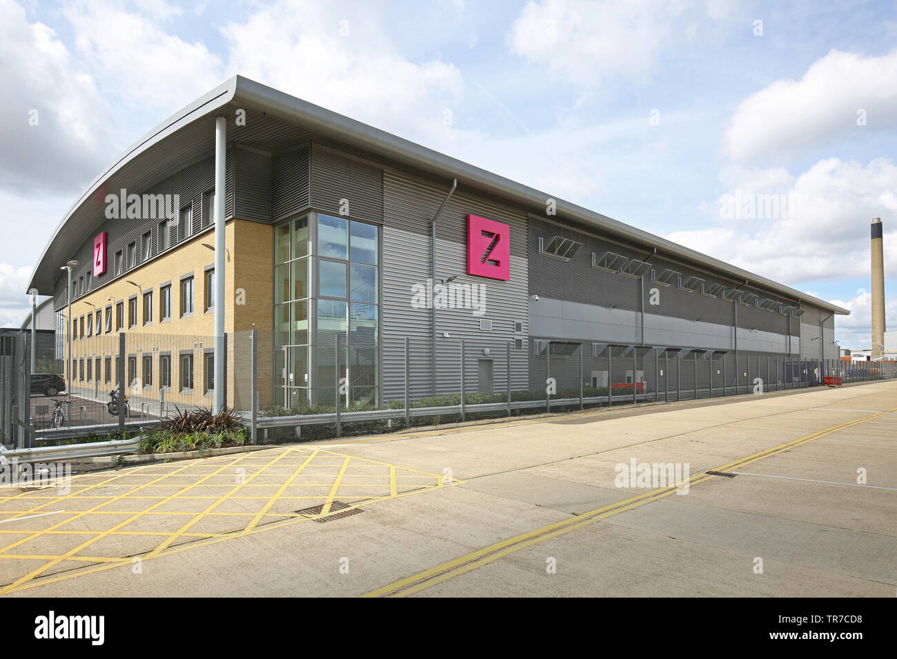 A secure data storage centre run by Zenium on the Slough Trading Estate, near Heathrow, London, UK Stock Photo