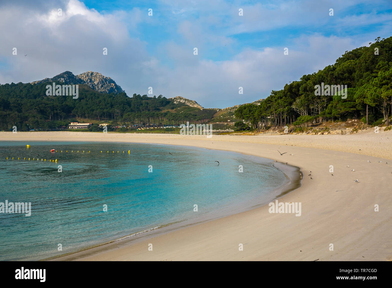 Rodas Beach. Cies Islands. Atlantic Islands of Galicia National Park. Vigo estuary. Rias Baixas. Pontevedra province. Galicia. Spain Stock Photo