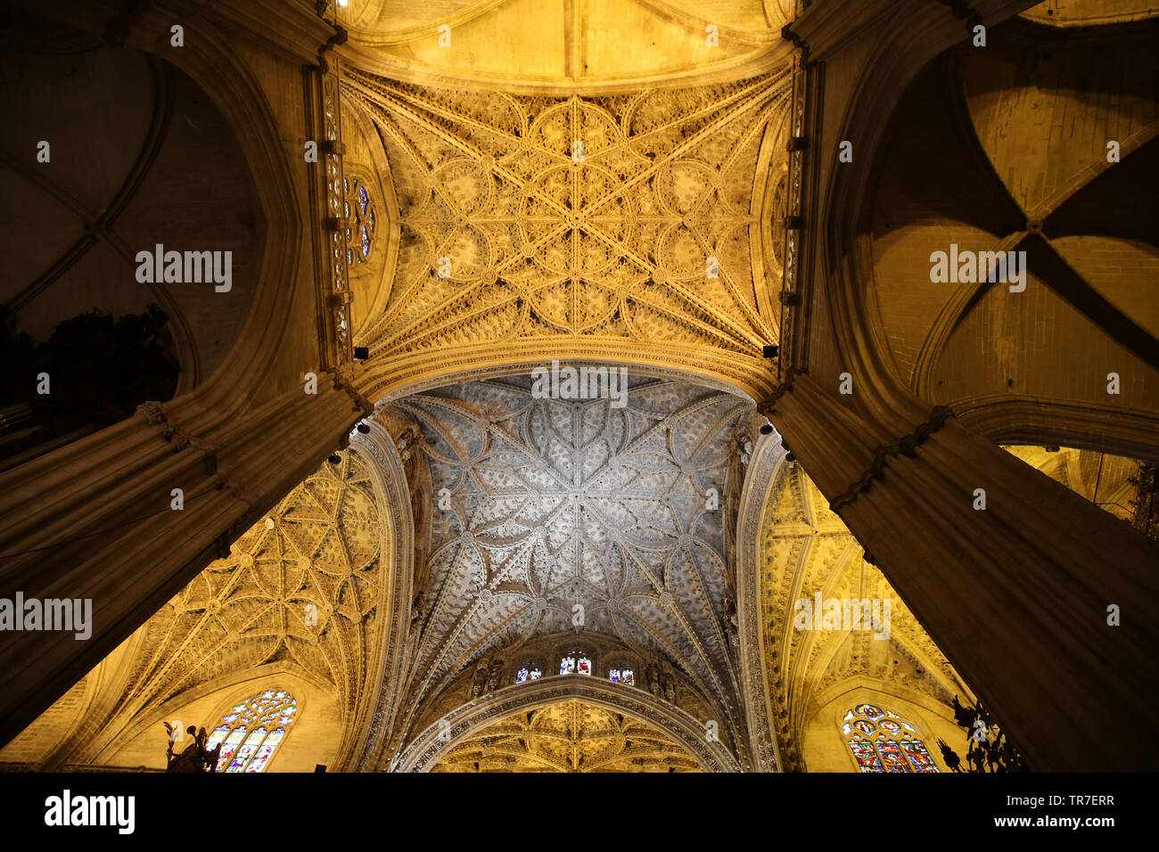 Spain. Andalusia. Seville. Cathedral. Inside. Stock Photo