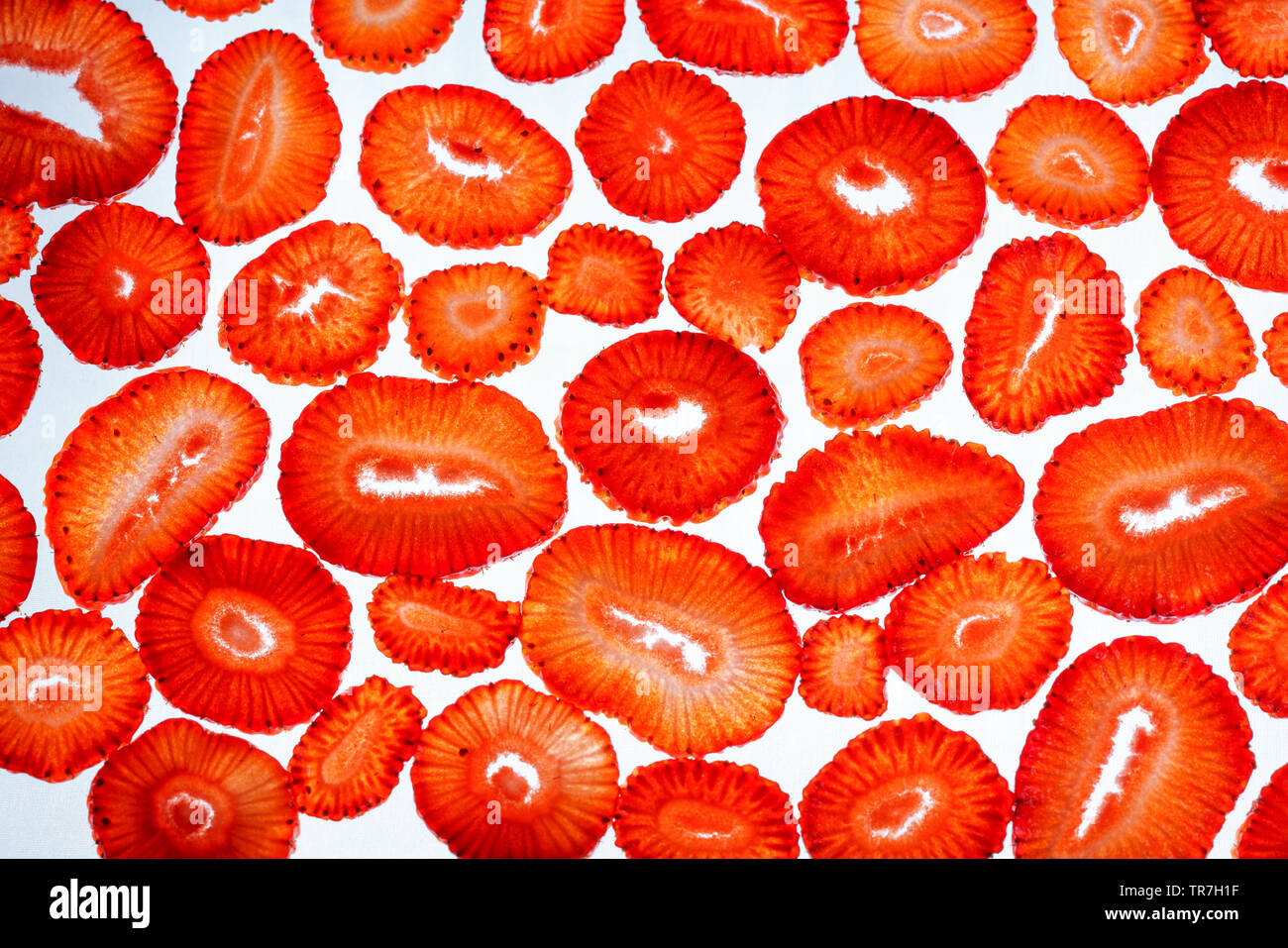 Strawberries wallpaper cut hi-res stock photography and images - Alamy