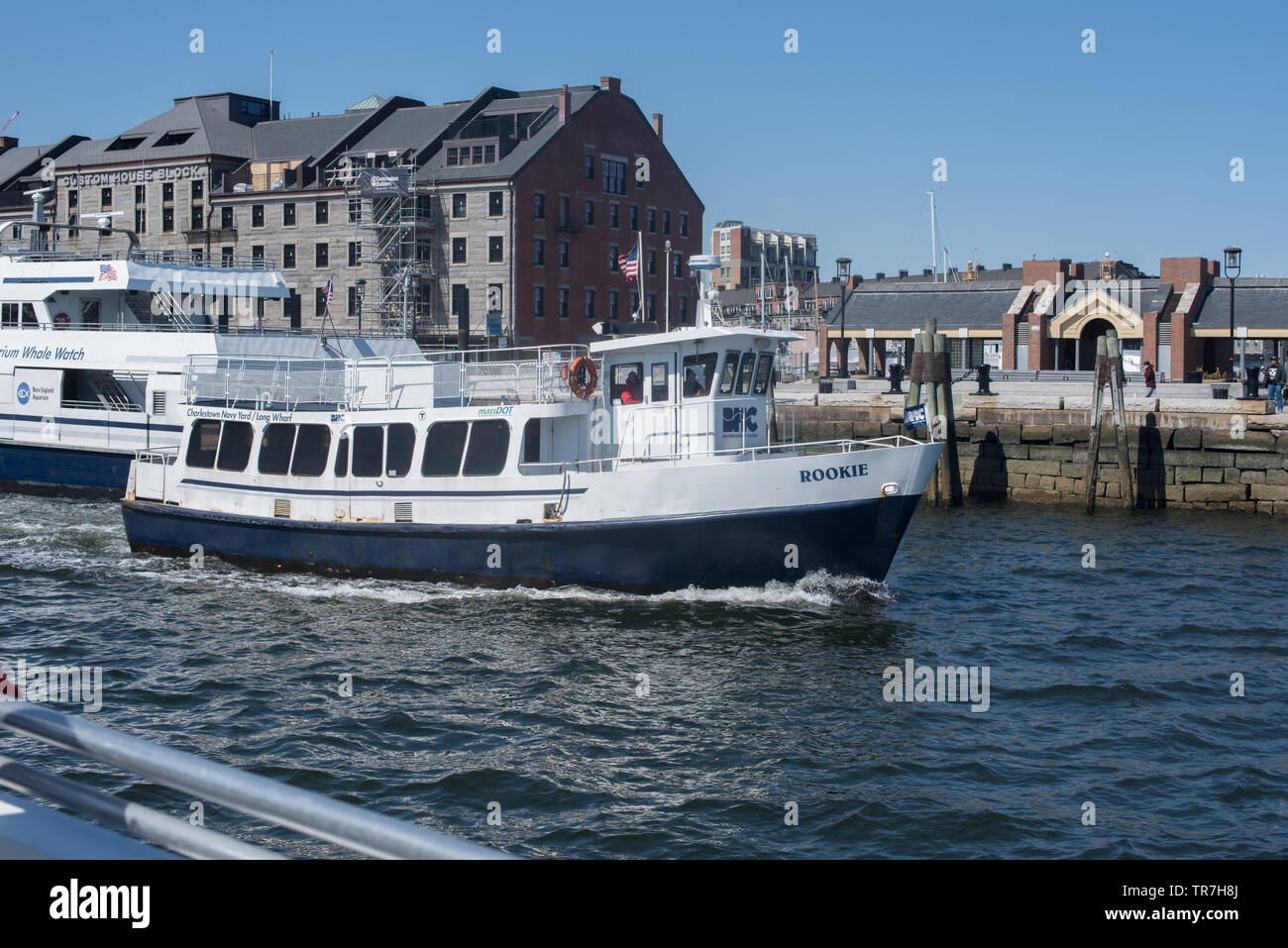 Boat tours out of Boston harbour, USA Stock Photo Alamy