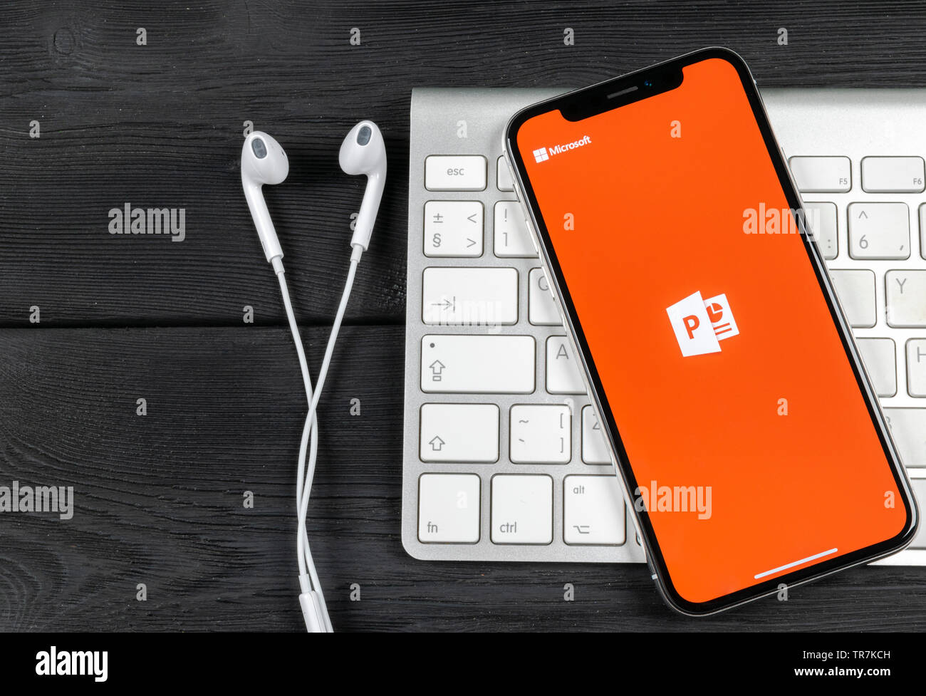 Sankt-Petersburg, Russia, June 2, 2018: Microsoft office Powerpoint ...