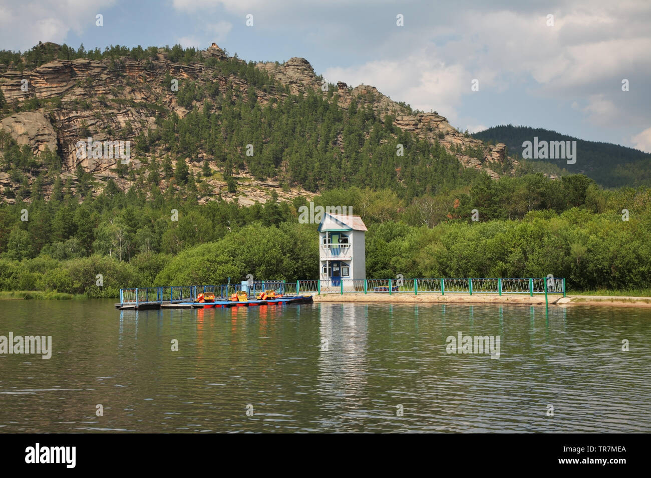 Lake Pasheno near Karkaralinsk. Karaganda Oblast. Kazakhstan Stock Photo