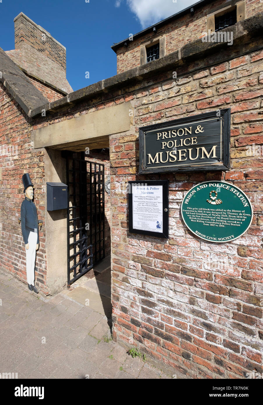 Entrance to the Prison and Police Museum, Ripon, North Yorkshire, UK Stock Photo