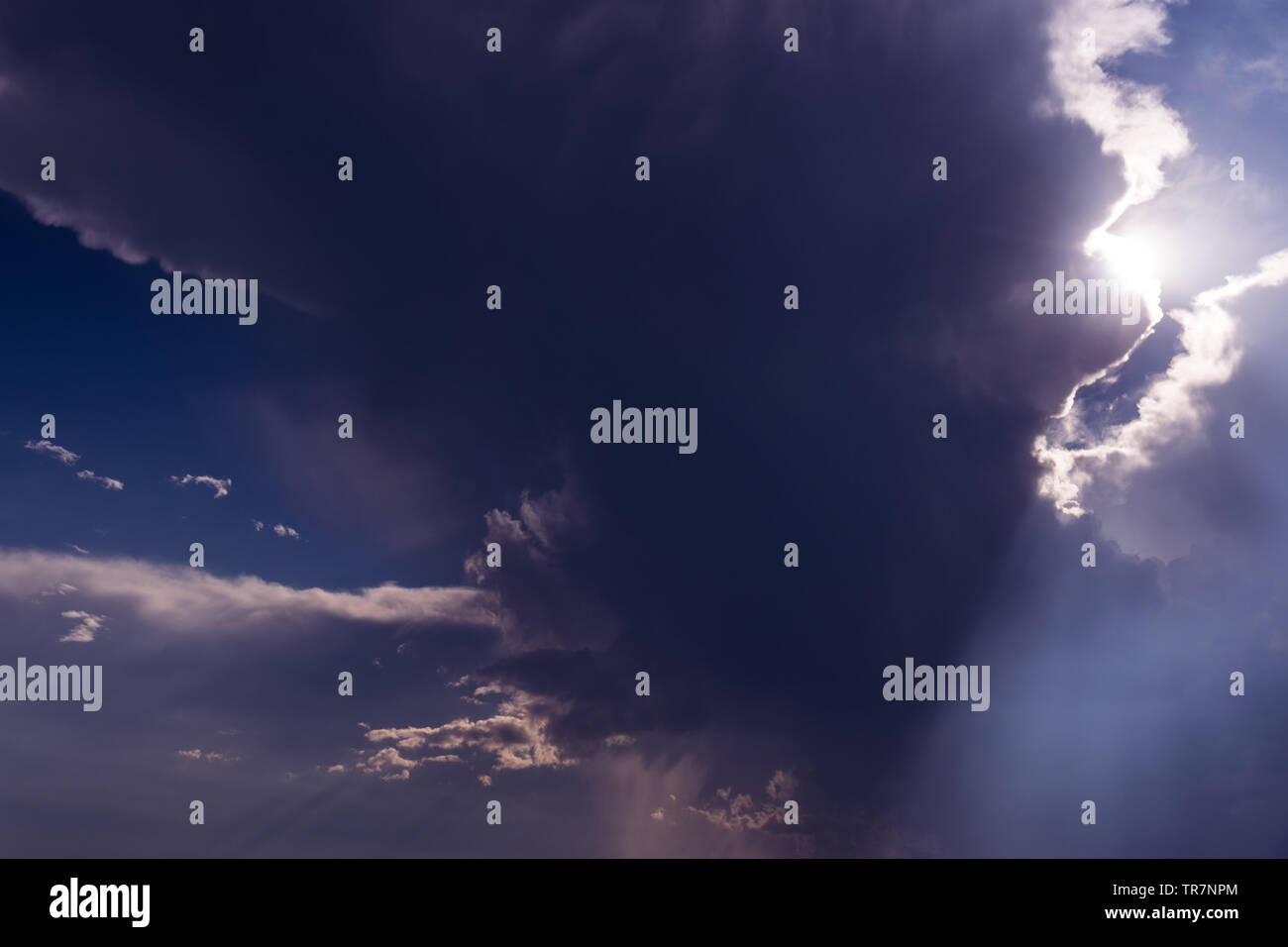 Dramatic sunset sky with clouds Stock Photo - Alamy