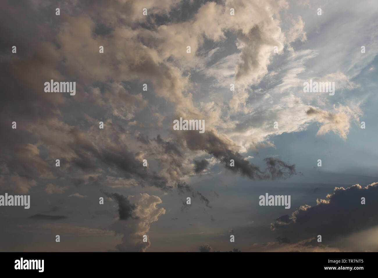 Dramatic sunset sky with clouds Stock Photo - Alamy