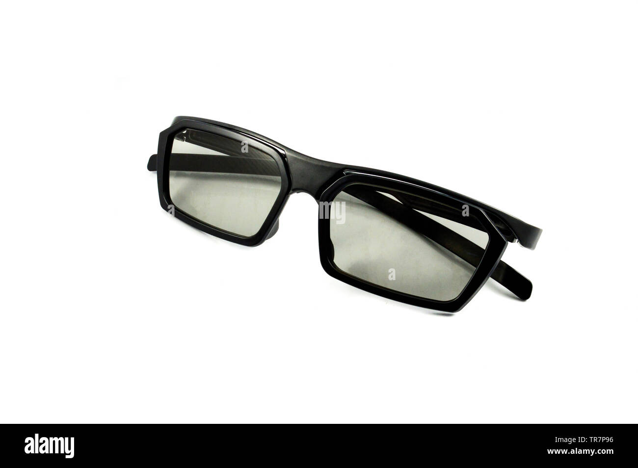 Back glasses eye isolated on white background / 3D glasses for watching