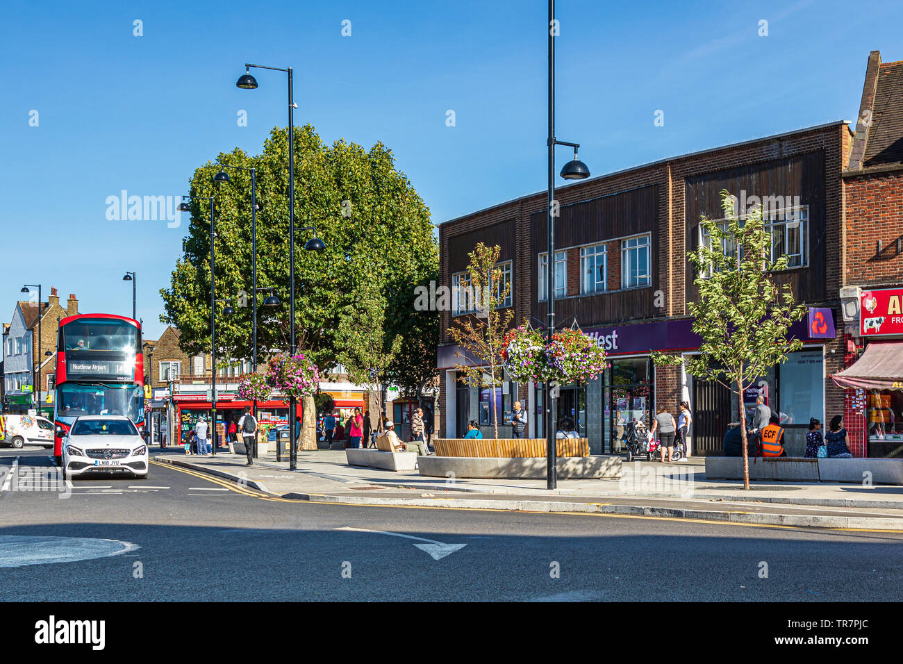 Junction of Botwell Land and Station Road ,Hayes, Middlesex, UK Stock Photo Alamy