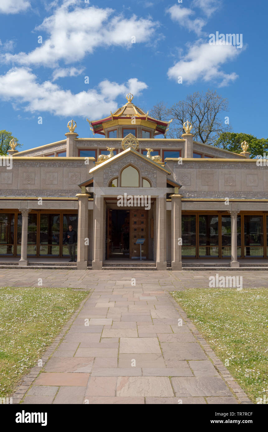 The Temple at The Bhuddist Manjushri Kadampa Meditation Centre at  Conishead Priory near Ulverston, Cumbria Stock Photo