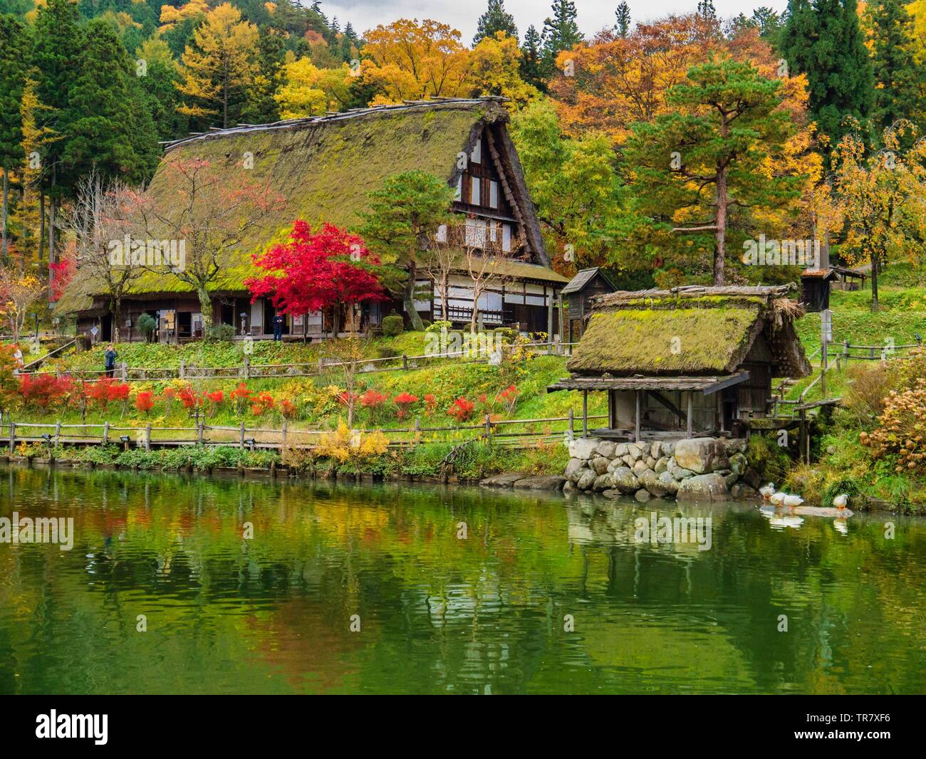 Japanese melancholy and nostalgia in Takayama Hida no Sato Stock Photo