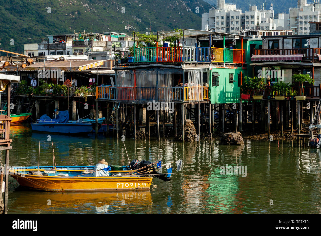 Colourful Houses On Stilts, Tai O Fishing Village, Hong Kong, China