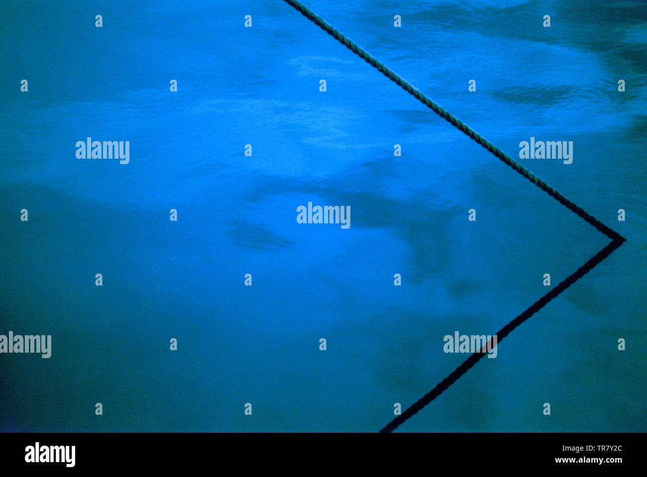 rope reflected in the sea Stock Photo - Alamy