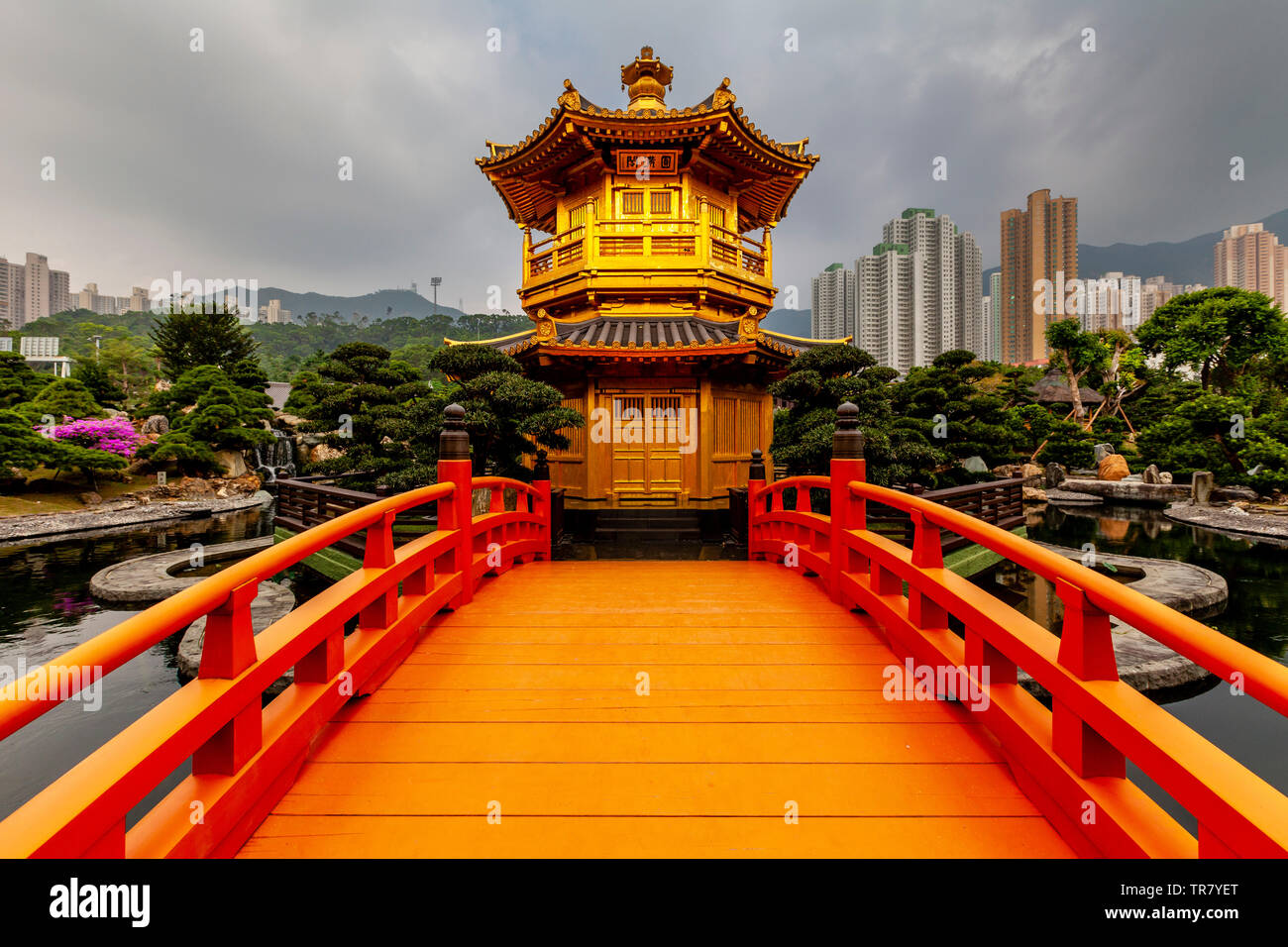 Pavilion Of Absolute Perfection, Nan Lian Garden, Hong Kong, China Stock Photo