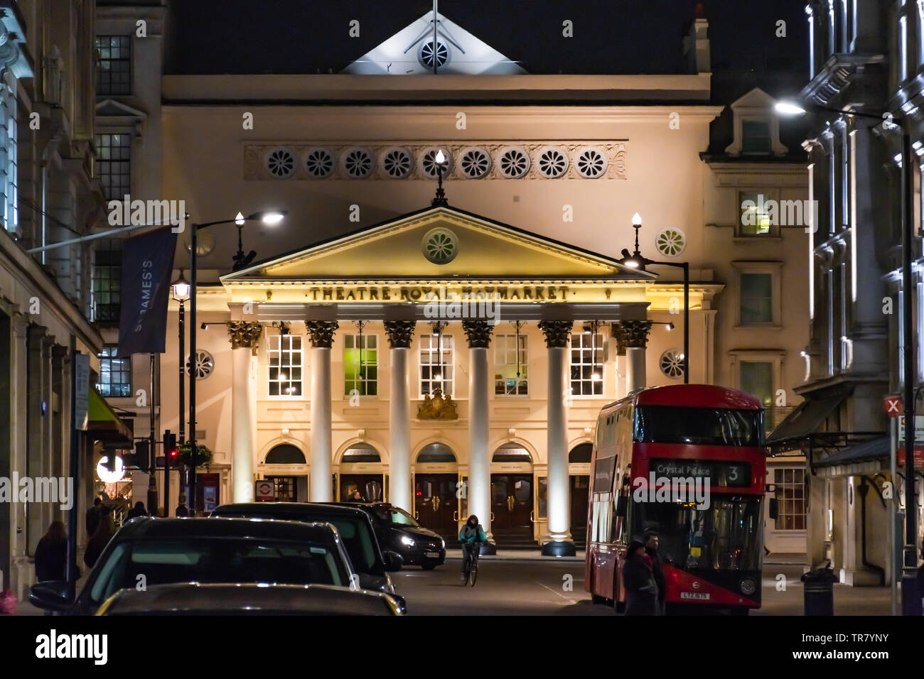 London, view of Waterloo square at night Stock Photo
