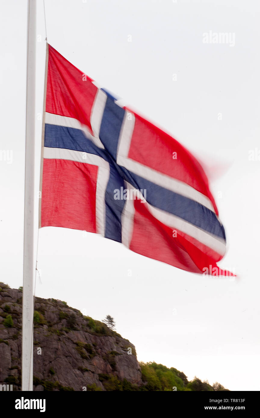 Isolated norway flag waving hi-res stock photography and images - Alamy