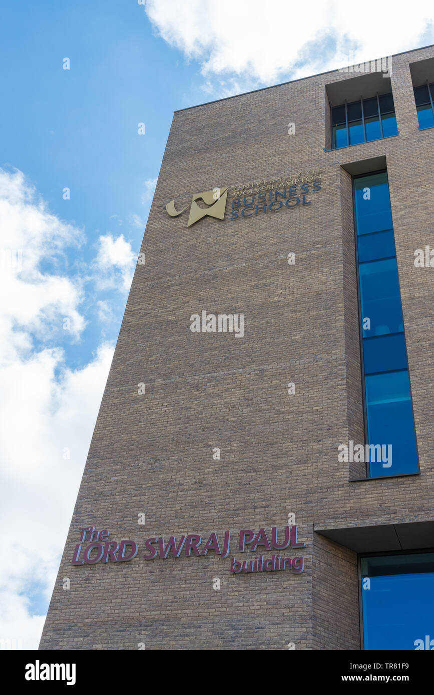 Lord Swraj Paul building at University of Wolverhampton city campus molineux, Wolverhampton, UK Stock Photo