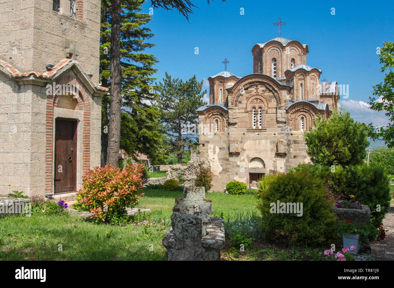 St. George Church - Macedonia – Kumanovo - Staro Nagoričane Stock Photo