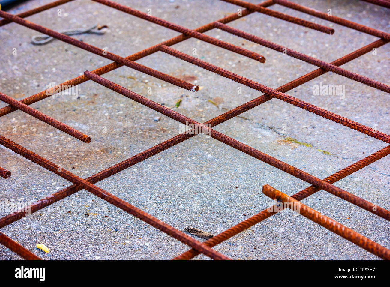 Rusty rebar prepared for concrete pouring Stock Photo - Alamy