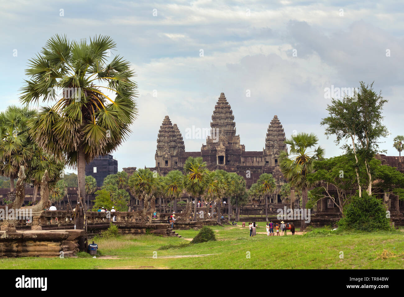 Angkor Wat temple, Angkor Wat, UNESCO World Heritage Site, Siem Reap Province, Cambodia, Indochina, Southeast Asia, Asia Stock Photo