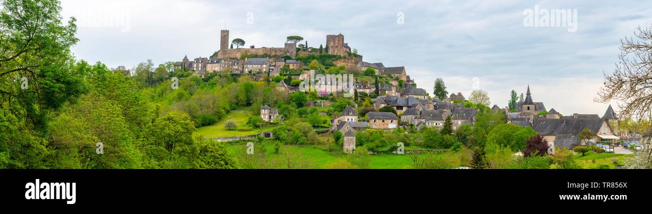 Turenne in Nouvelle-Aqutaine belong to the most beautiful villages in France Stock Photo