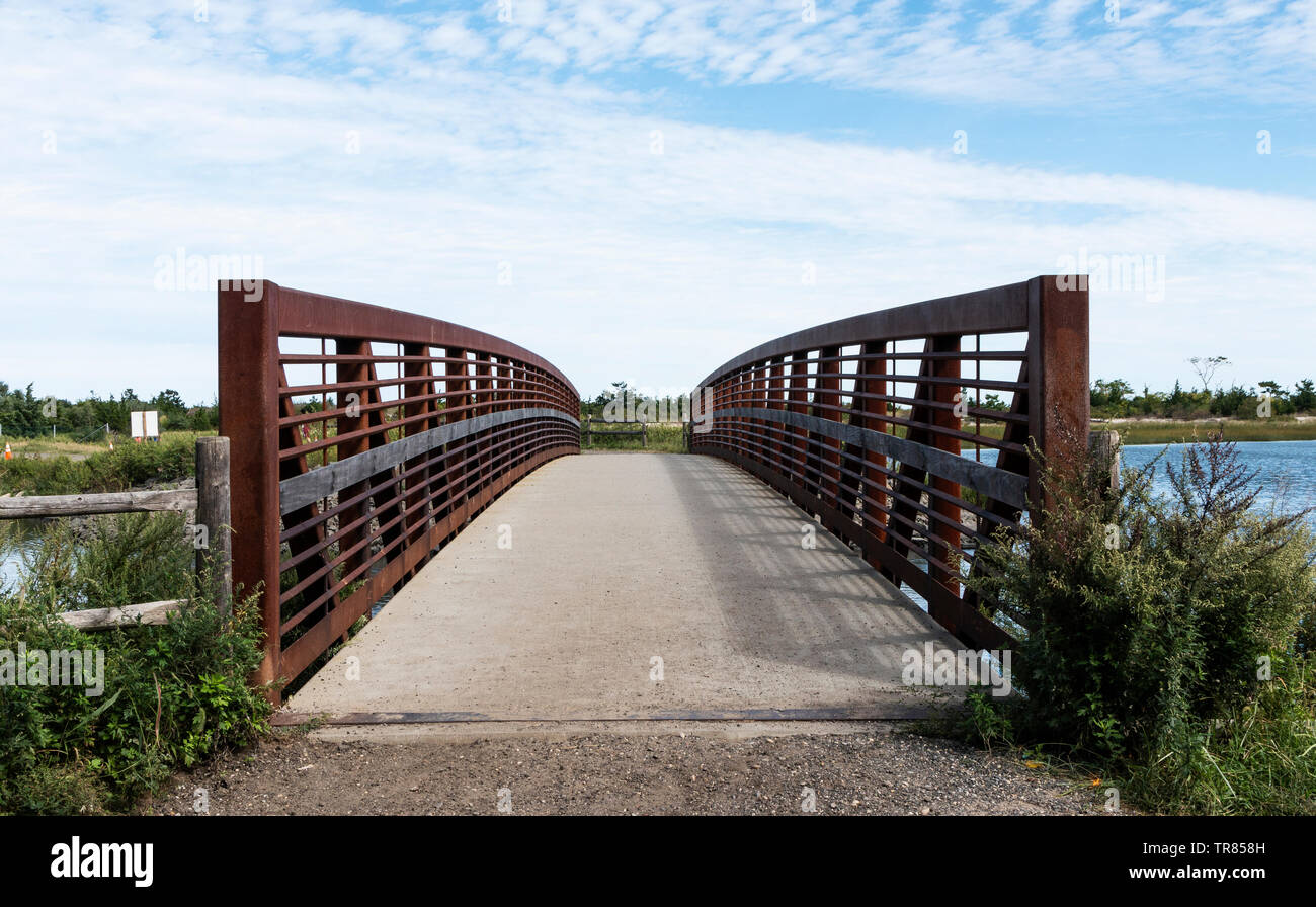 The new cement bridge at Sunken Meadow State Park built after super