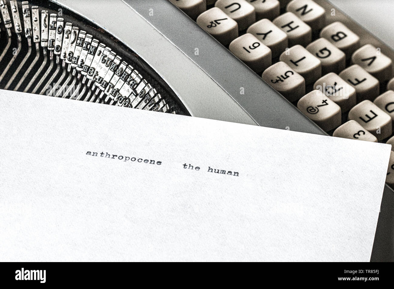 a typewriter and letter Stock Photo Alamy