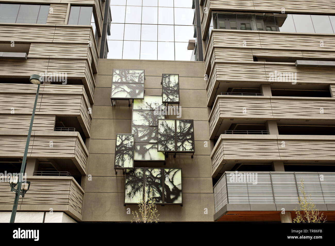Architectural details of a building near Millennium Bridge in the
