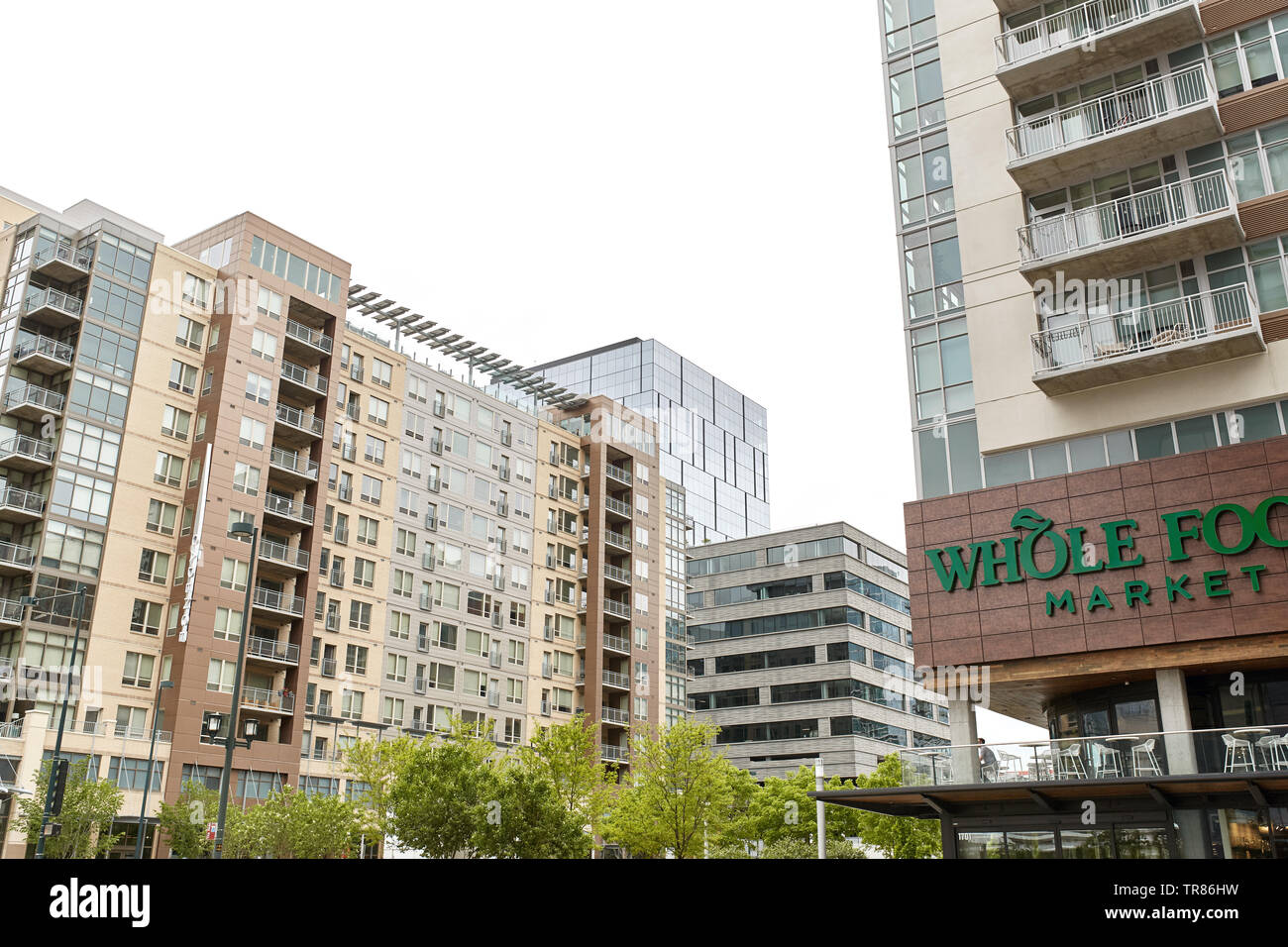 Modern condos and highrise buildings near Union Station in downtown