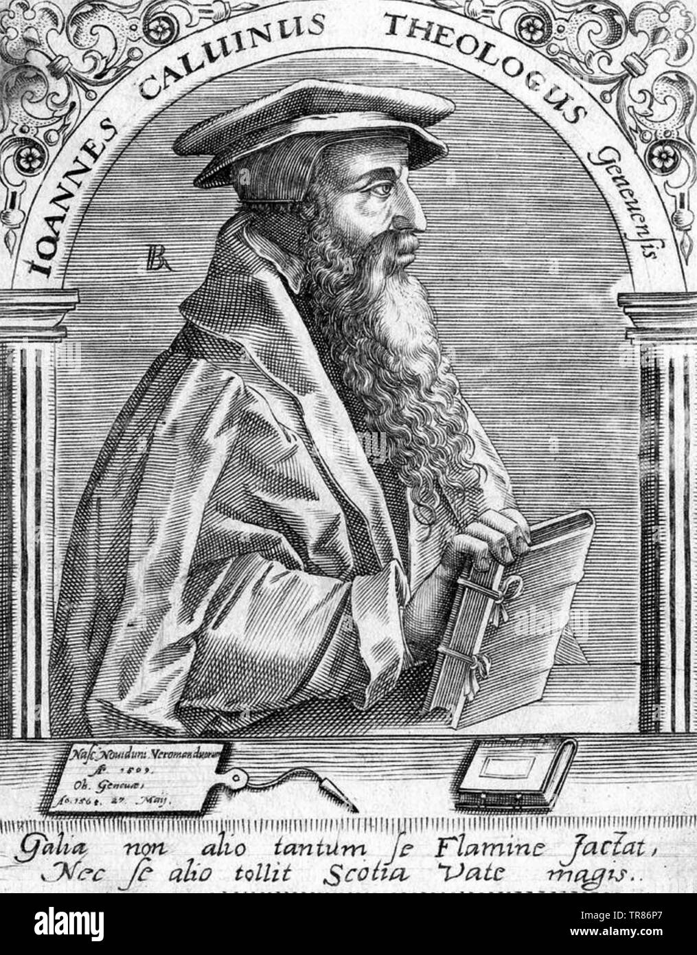 JOHN CALVIN (1509-1564) French theologian Stock Photo