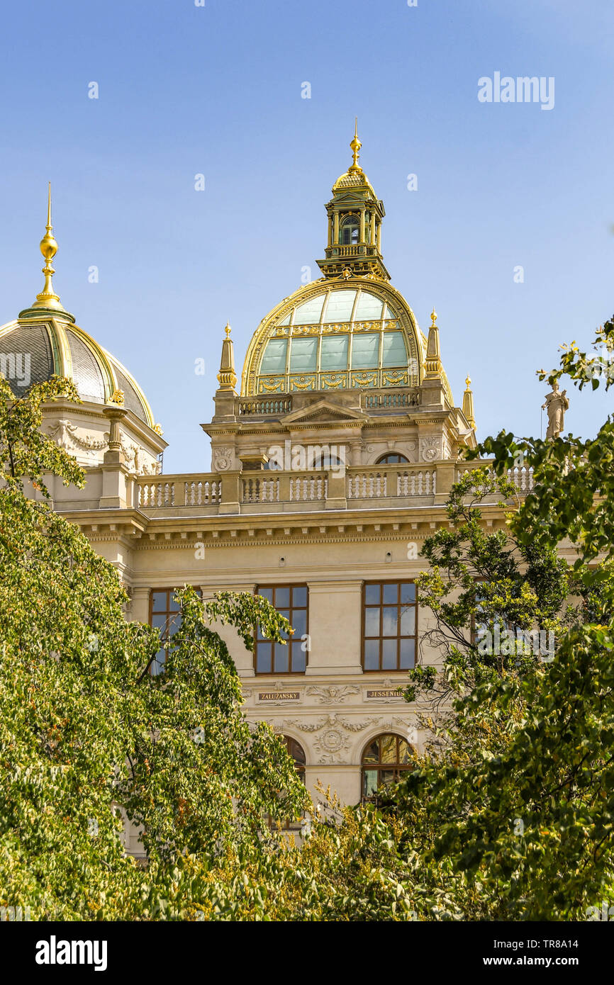 PRAGUE, CZECH REPUBLIC JULY 2018 Exterior of the National Museum in