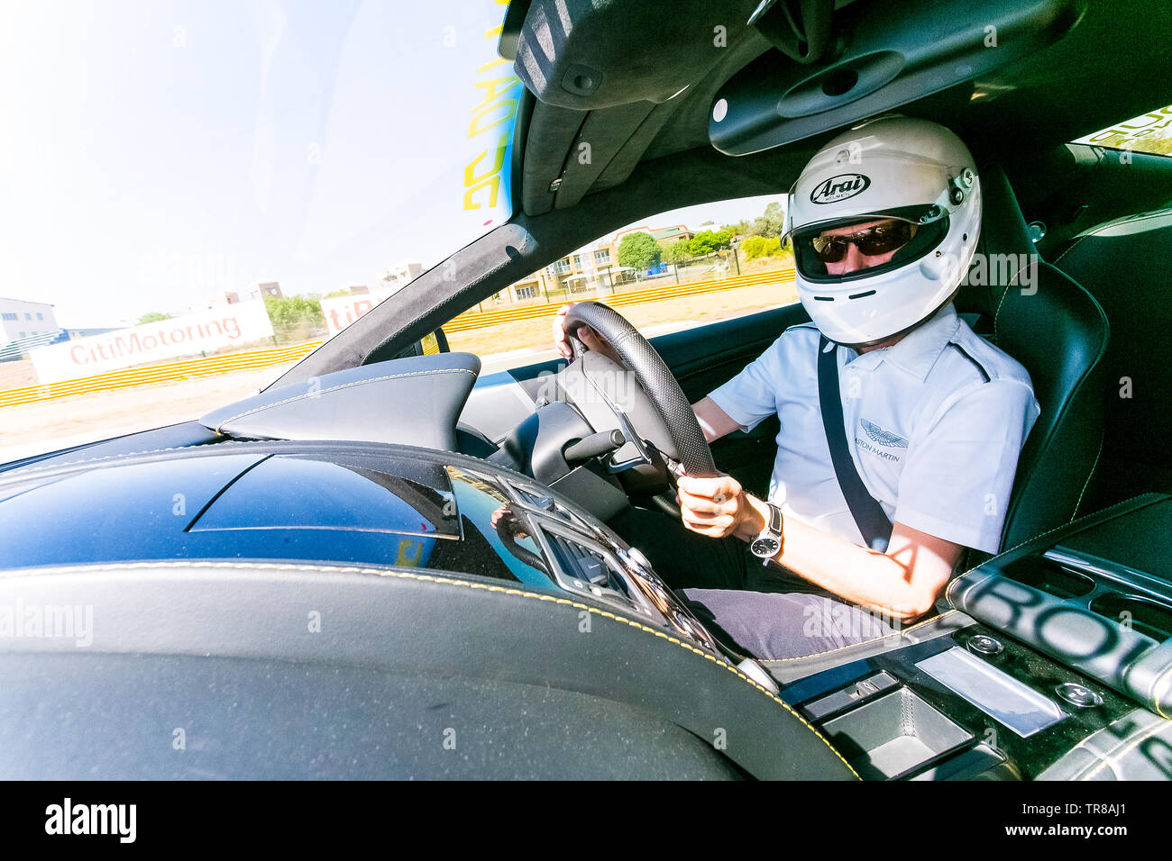 Johannesburg, South Africa October 05 2013 Race Car Driver in an