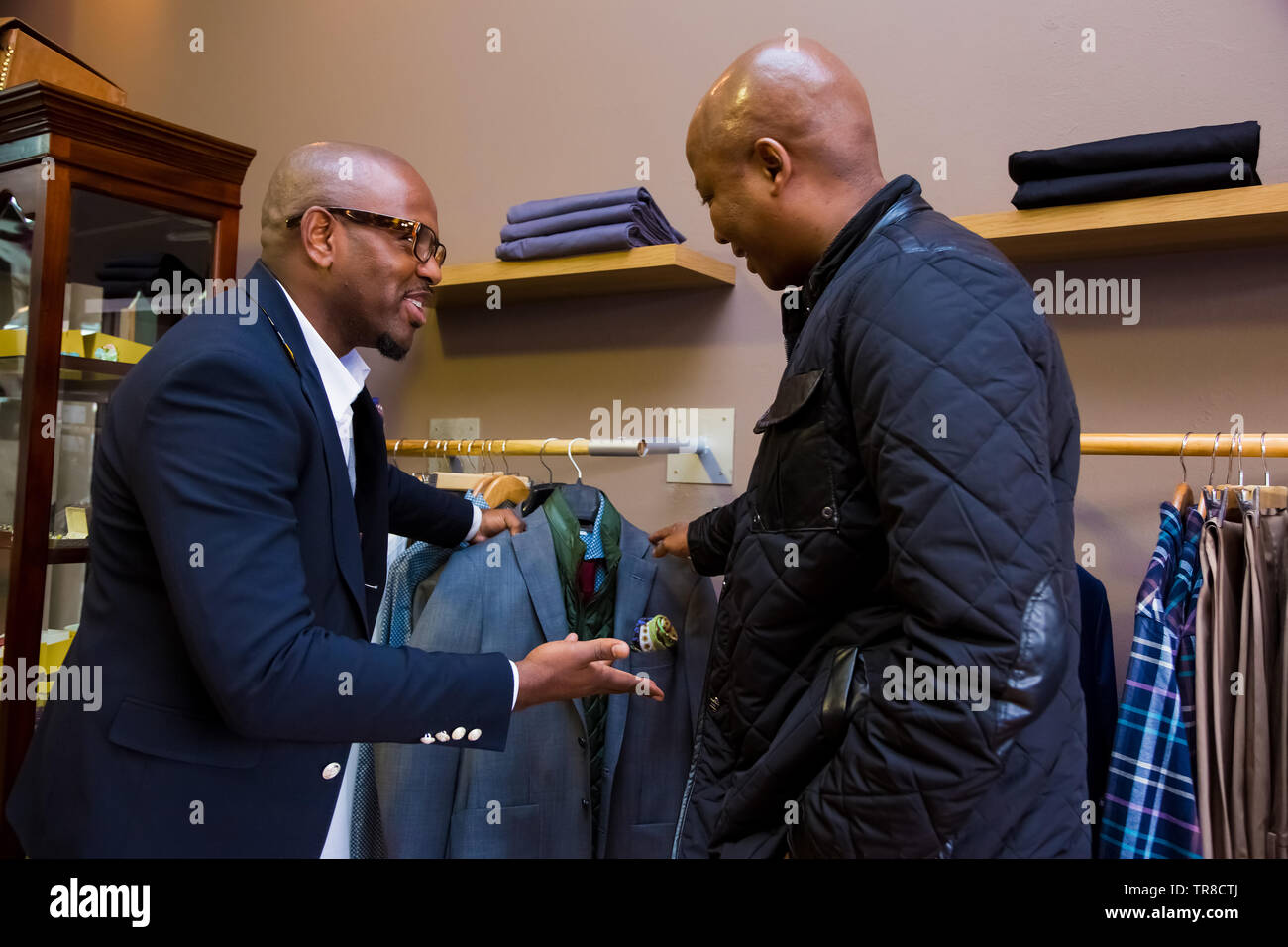 Johannesburg, South Africa June 12 2013 Men Shopping for clothing in