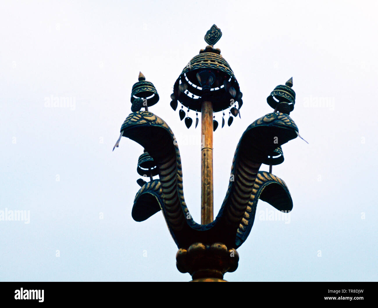 Naga heads,Swayambhunath Temple,Kathmandu,Nepal Stock Photo