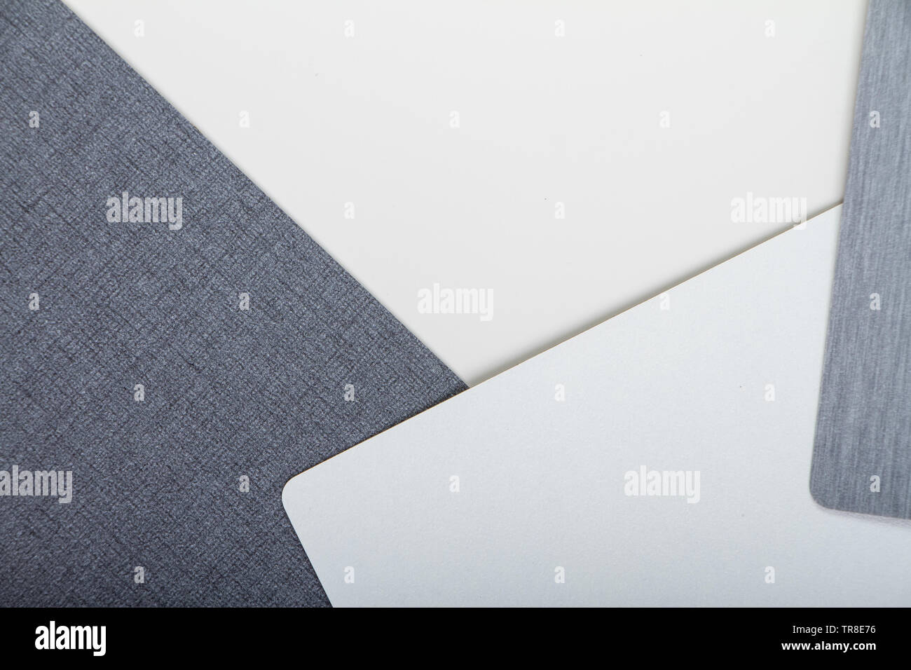 Two-tone white and gray textural colored background, minimalistic concept or background. Stock Photo