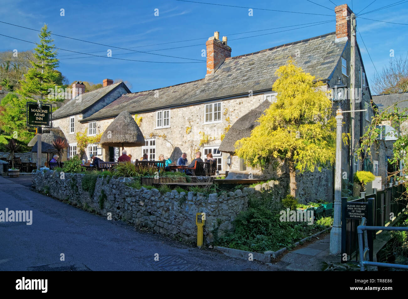 UK,Devon,Branscombe,The Mason Arms Stock Photo