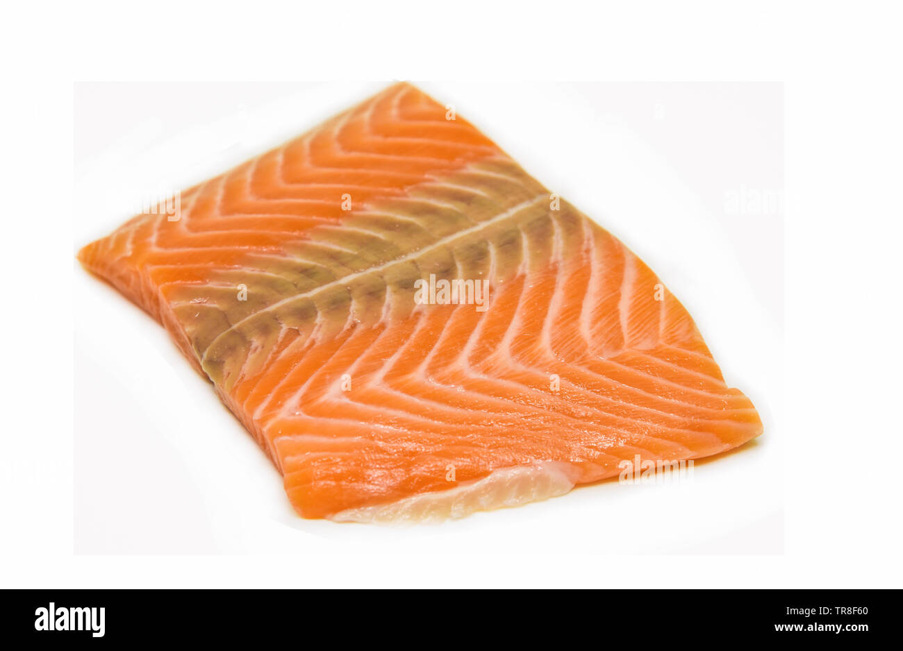 Fresh raw salmon fillet fish isolated on white background Stock Photo ...