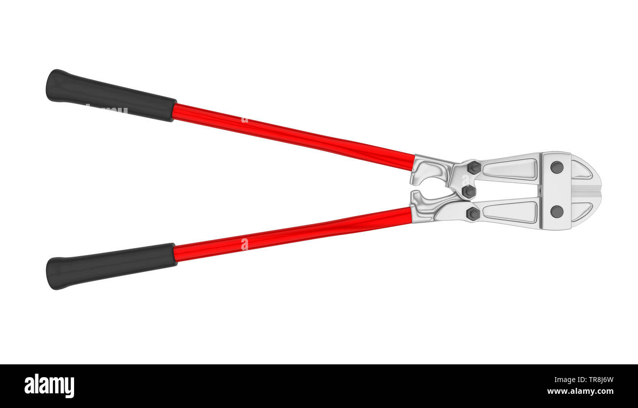 Bolt Cutter Isolated Stock Photo