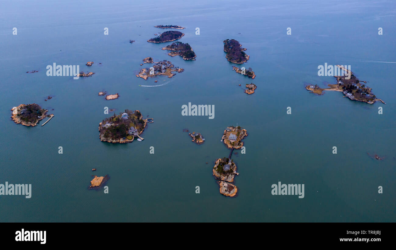 The Thimble Islands, or the Thimbles, Long Island Sound, Branford, CT