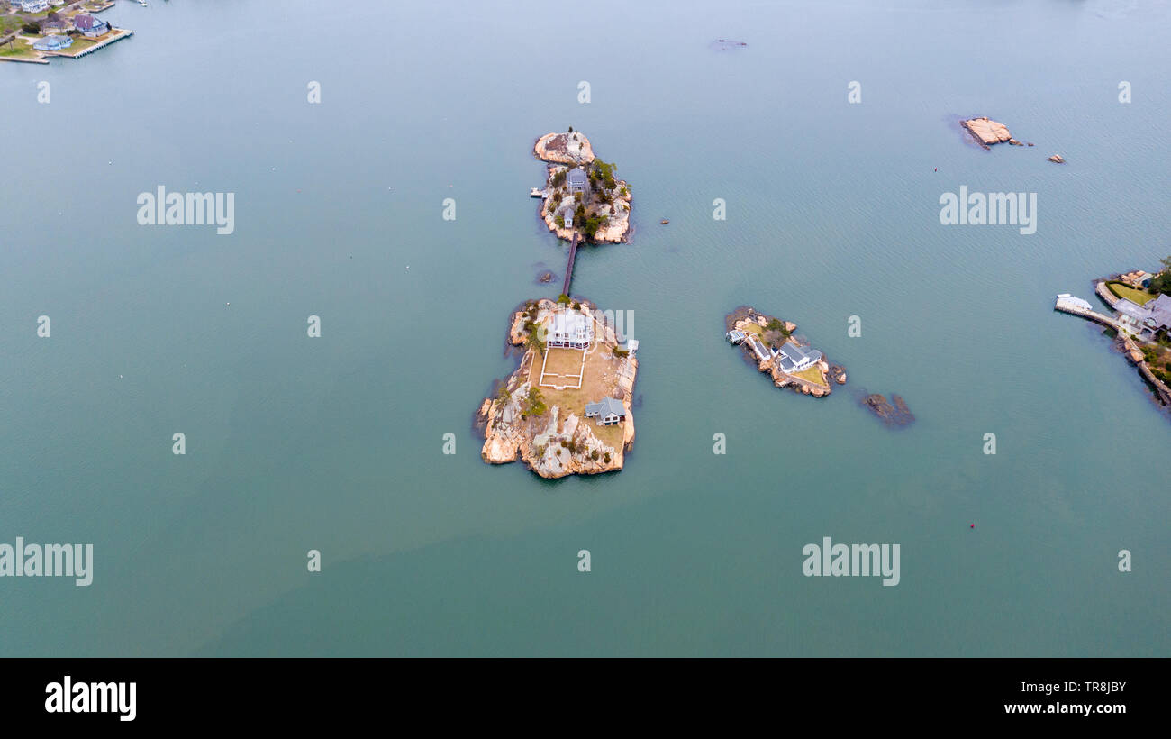 Cut in Two Island East and West, The Thimble Islands, or the Thimbles