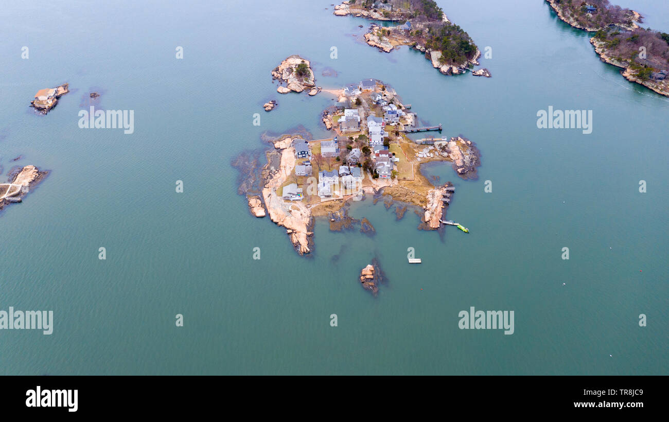 The Thimble Islands, or the Thimbles, Long Island Sound, Branford, CT