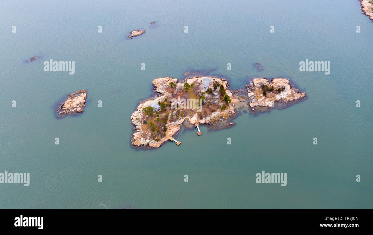 Wayland Island, The Thimble Islands, or the Thimbles, Long Island Sound