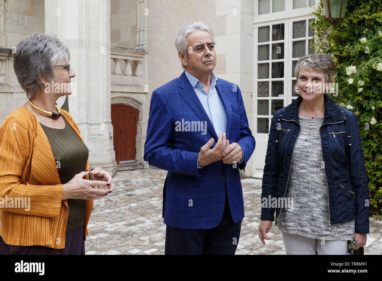 Tours, France.24th May,2019.Sophie and Gerard Capazza & guest at tend the Exhibition Re-naissance(s) in Tours, France Stock Photo