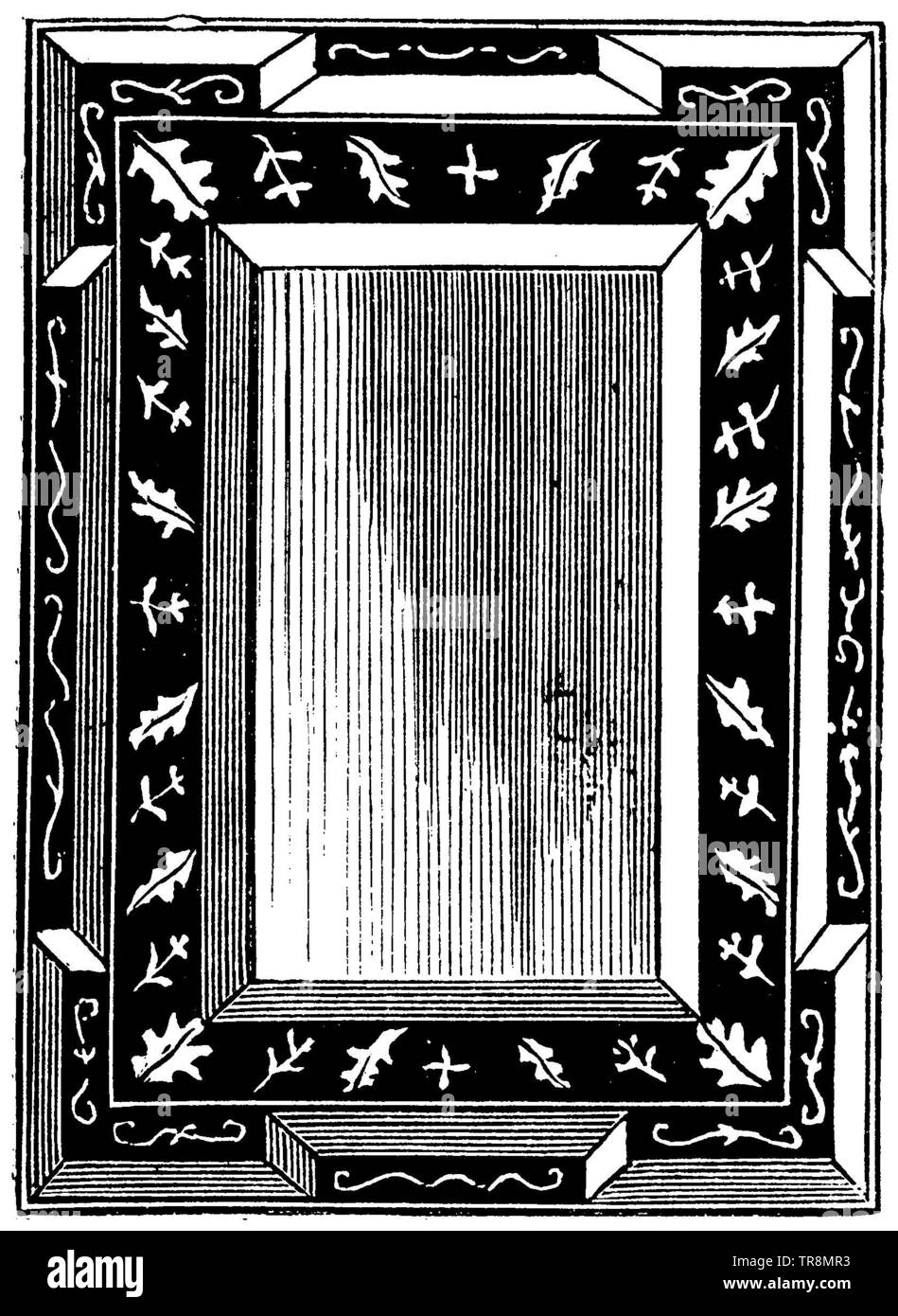 mirror with glass frame, , (encyclopedia, 1893 Stock Photo Alamy