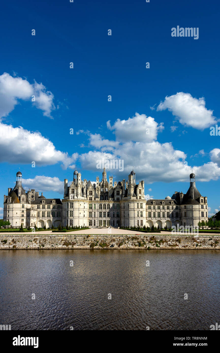 Chateau de Chambord, Loire Valley, Loir-et-Cher department, Centre-Val de Loire, France, Europe Stock Photo